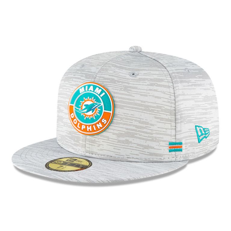 Gorras New Era Nfl Grises - Miami Dolphins Sideline 59FIFTY 98321AYSP